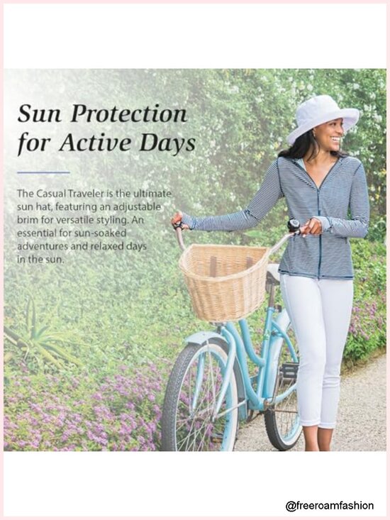 UPF 50+ Sun Protection Wide Brim Packable Adjustable Travel Hat